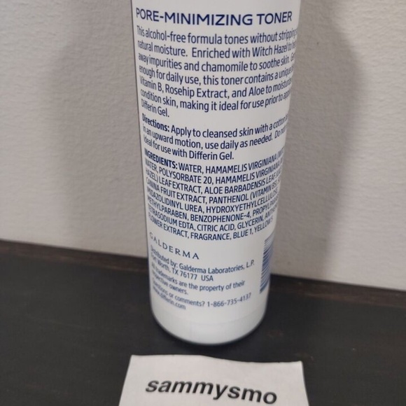 $4 Differin Cleanse Pore-Minimizing Toner With Witch Hazel ~ 8 oz - Picture 3 of 3